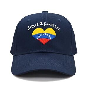 Venezuela Heart Embroidered Navy Cap